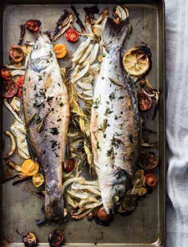 Whole Roasted Branzino with Fennel and Tomatoes Recipe